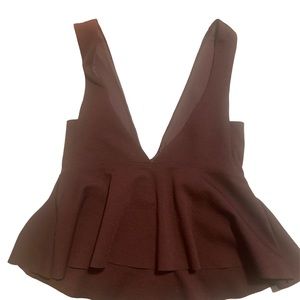 XS Maroon Crop top. Brand:Silence + Noise